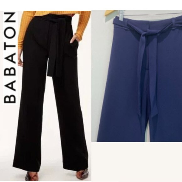 Aritzia Babaton Quillian pant Navy Blue Size 6 - Picture 1 of 16